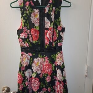 Floral Sleeveless Dress Women Disney Princess Dress